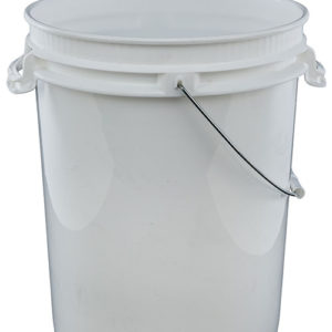 5 Gallon Plastic Bucket, Open Head, 100 Mil - White