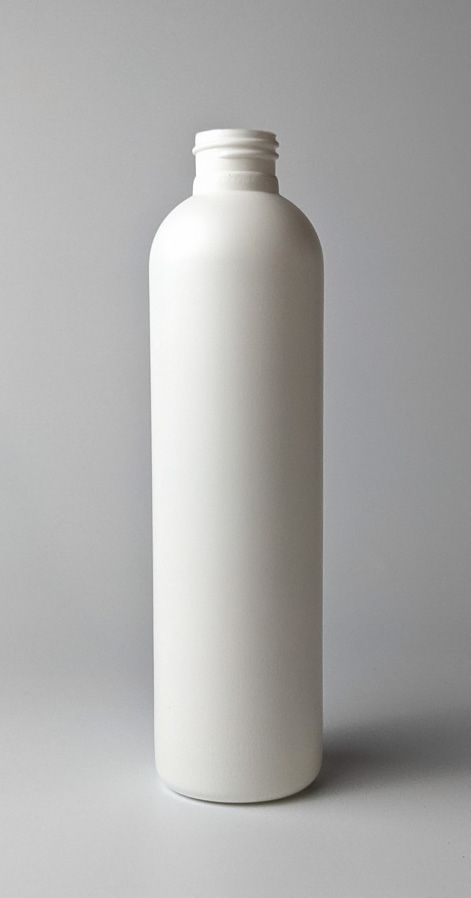 6 Bottiglie Vuote HDPE 8 Oz – Plastica Bianca Tonda Cosmo Con Tappo 24/410